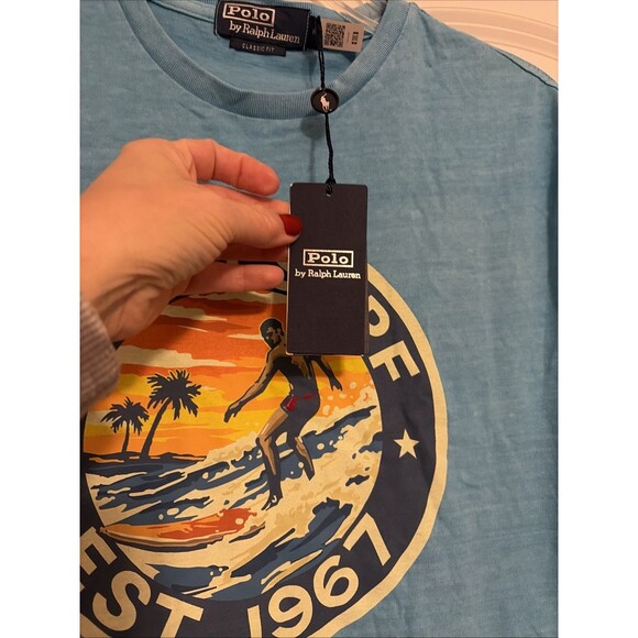 Polo Ralph Lauren Classic Fit Polo Surf Club T-Shirt Size Medium New with Tags - Picture 3 of 7